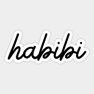 habibi - black Sticker